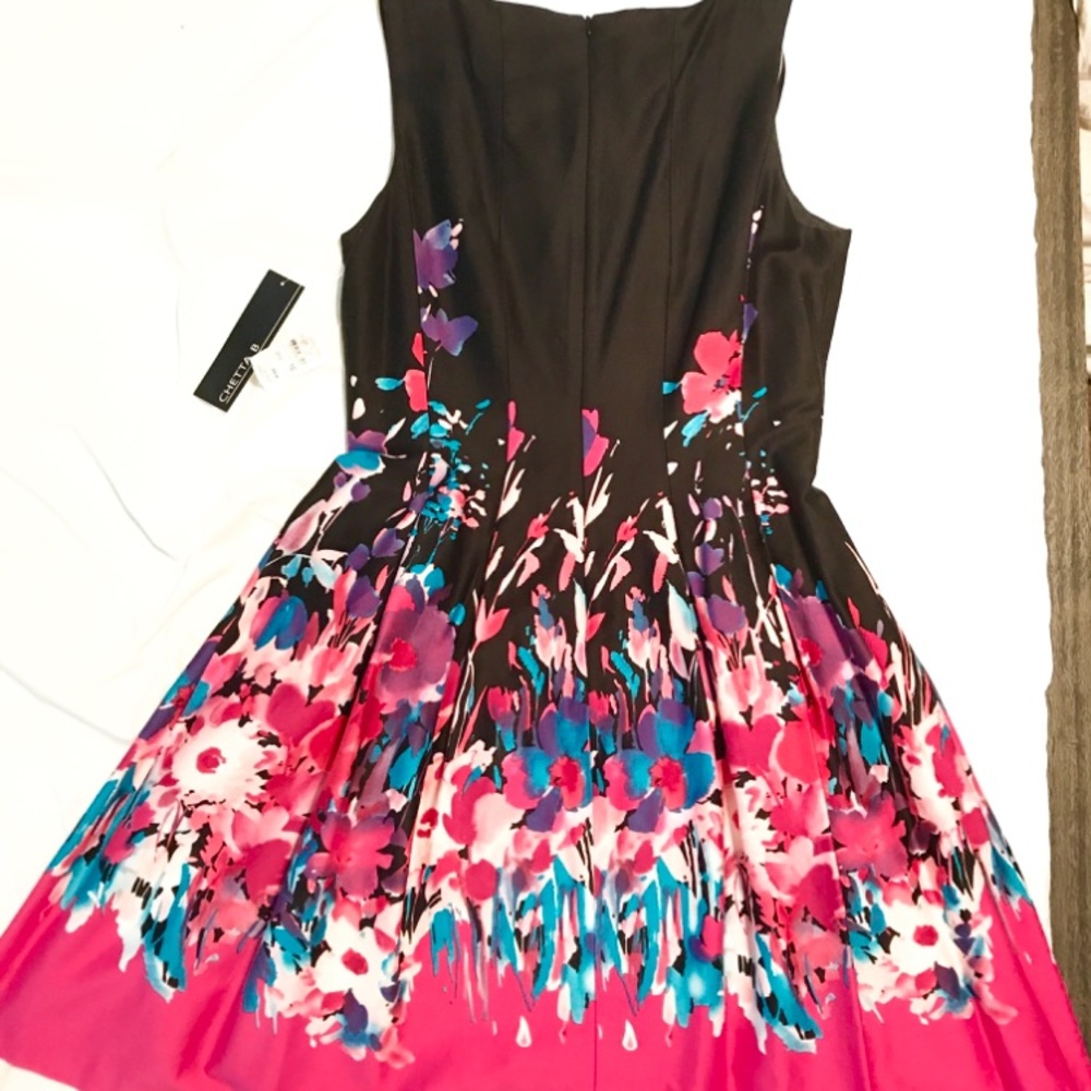 Sleeveless, A-Line Floral Dress